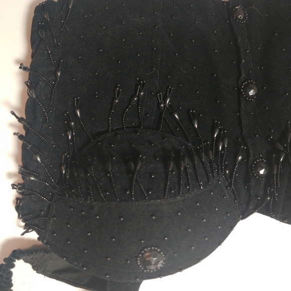 Beaded tassle corset, halter top bra shirt - Picture 4 of 4